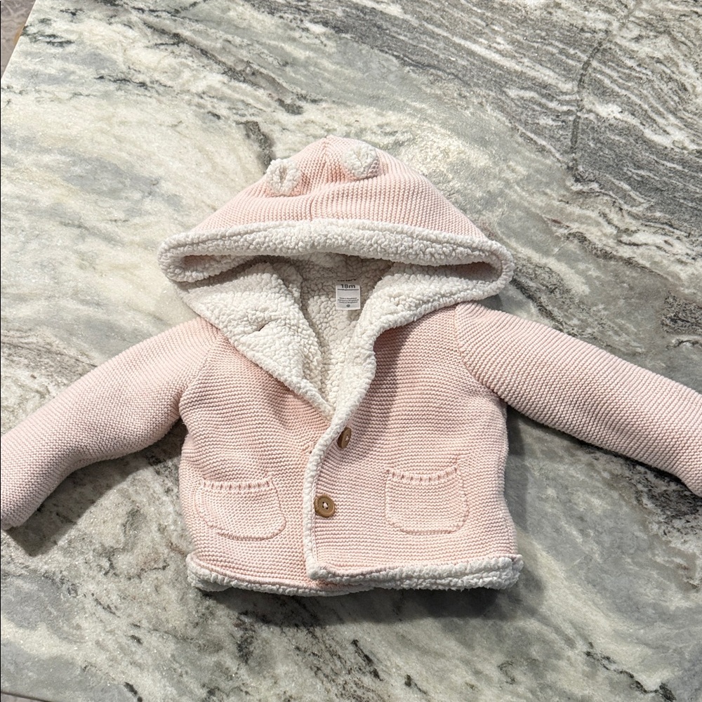 Carter's Pink Knit Jacket with White Lining